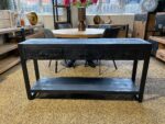 Mangohouten zwart sidetable Robin met lades