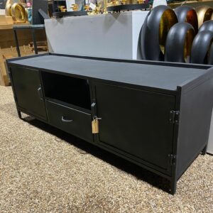 Stalen TV meubel Fenna met deuren en lade