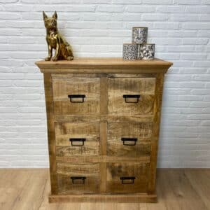 Mangohouten kast Marco met lades