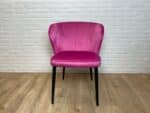 Eetkamerstoel Oslo roze velvet