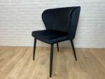 eetkamerstoel oslo zwart velvet