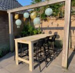 Steigerhouten bar/statafel Alwin