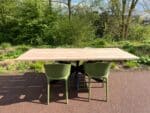 Douglashouten tuintafel Claudia met stalen matrixpoot