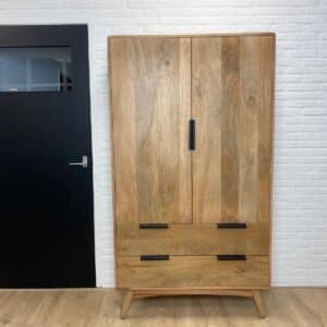 Mangohouten kast Budel met deuren en lades