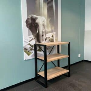 Eikenhouten sidetable Marcel met staal