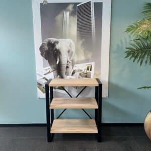 Eikenhouten sidetable Marcel met staal