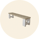 Steigerhouten bankjes