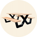 Picknicktafels van Douglashout