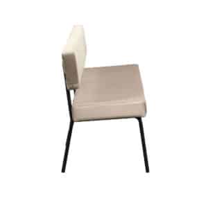 Eetkamerbank-Espen-taupe-velvet-190-cm- zijkant