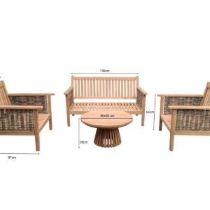 Teakhouten tuinset Malaga