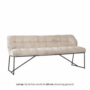 Eetkamerbank Jelle taupe polyester 155 cm