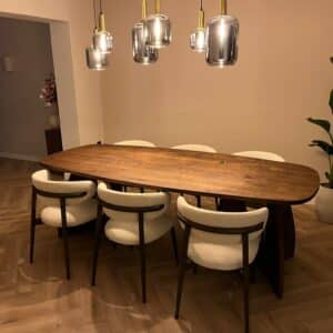 Eikenhouten deens ovale tafel Juna