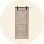 Steigerhouten loftdeur