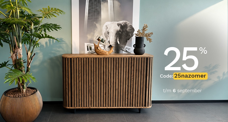25% korting op alles