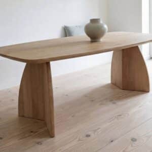 Maan tafel eikenhout